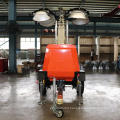 SWT HVL4000 Metal halide lamp Hydraulic Mast Mobile Light Tower with 6KW silent diesel generator